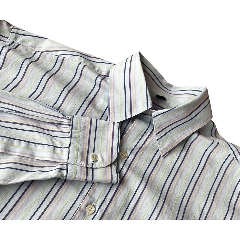Barneys New York Multicolor Striped Casual Button Down Shirt